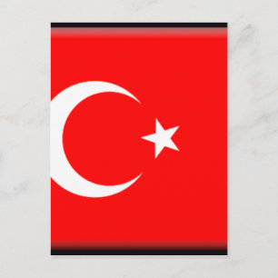 Türkische Flagge Postkarte