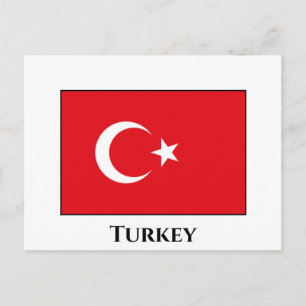 Türkische Flagge Postkarte