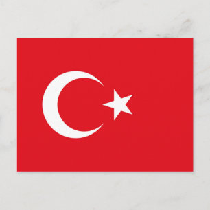 Türkische Flagge Postkarte