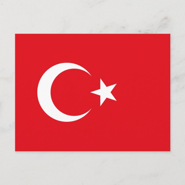 Türkische Flagge Postkarte (Vorderseite)