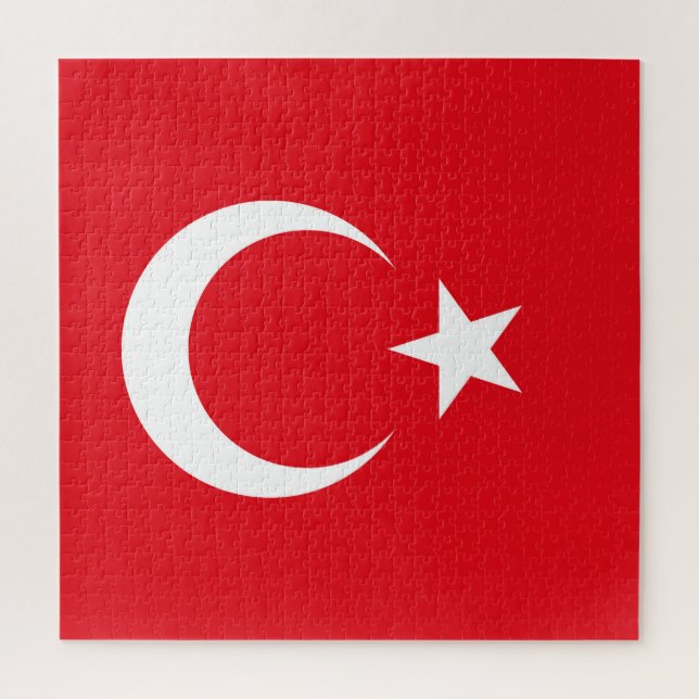 Türkische Flagge Puzzle (Vertikal)