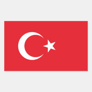 Türkische Flagge Rechteckiger Aufkleber