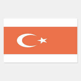 Türkische Flagge Rechteckiger Aufkleber