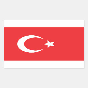 Türkische Flagge Rechteckiger Aufkleber