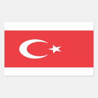 Türkische Flagge Rechteckiger Aufkleber