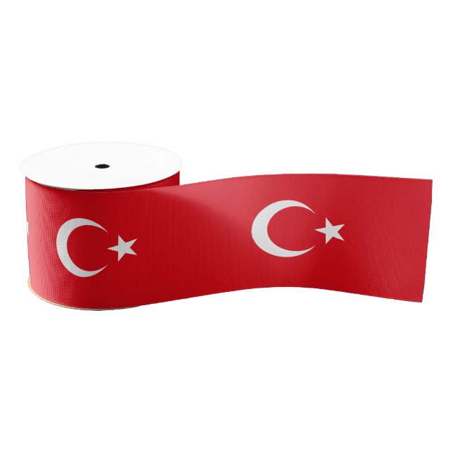 Türkische Flagge - Reise, Urlaub/Sport Ripsband (Spule)