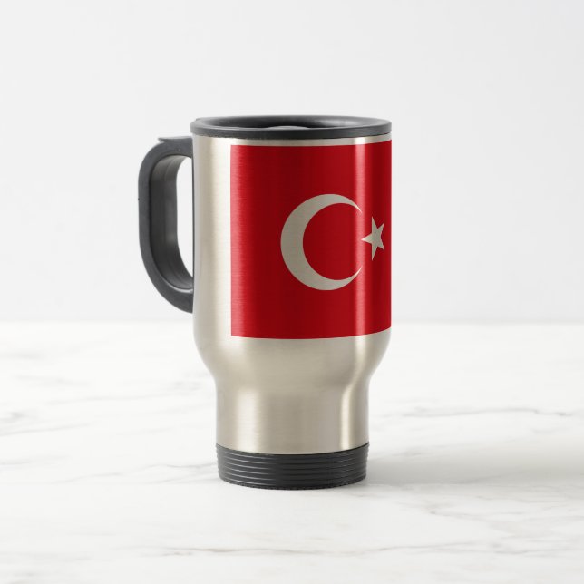 Türkische Flagge Reisebecher (Vorderseite Links)