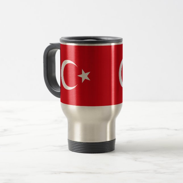 Türkische Flagge Reisebecher (Vorderseite Links)