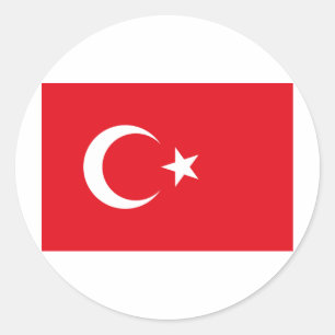 Türkische Flagge Runder Aufkleber
