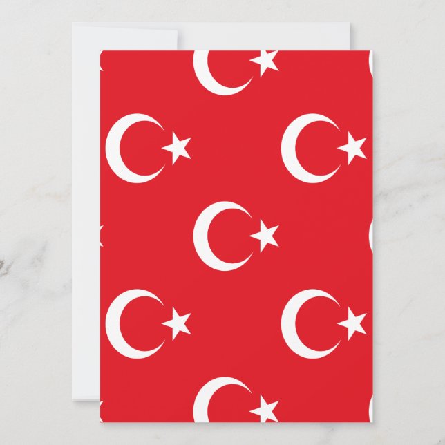 Türkische Flagge Save The Date (Vorderseite)