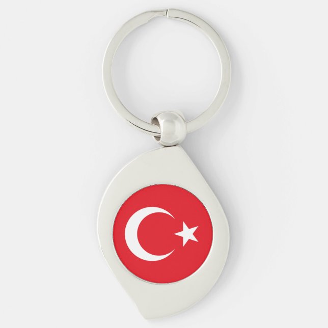Türkische Flagge Schlüsselanhänger (Vorderseite)