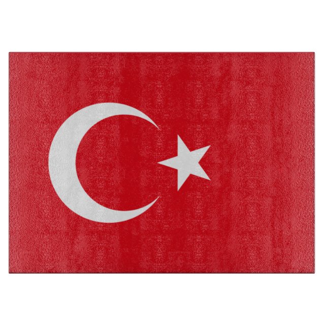Türkische Flagge Schneidebrett (Vorderseite)