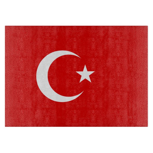Türkische Flagge Schneidebrett (Vorderseite)