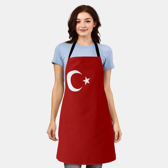 Türkische Flagge Schürze (Getragen)