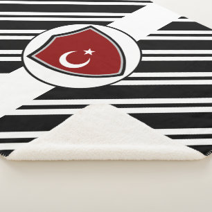 Türkische Flagge Sherpa Blanket Sherpadecke