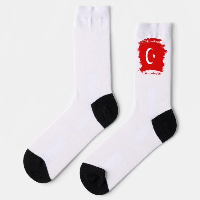 Türkische Flagge Socken (Linkes Detail)