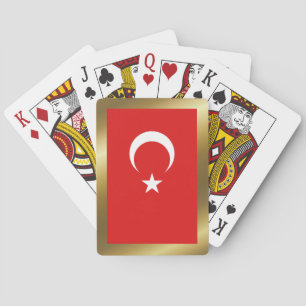 Türkische Flagge Spielkarten