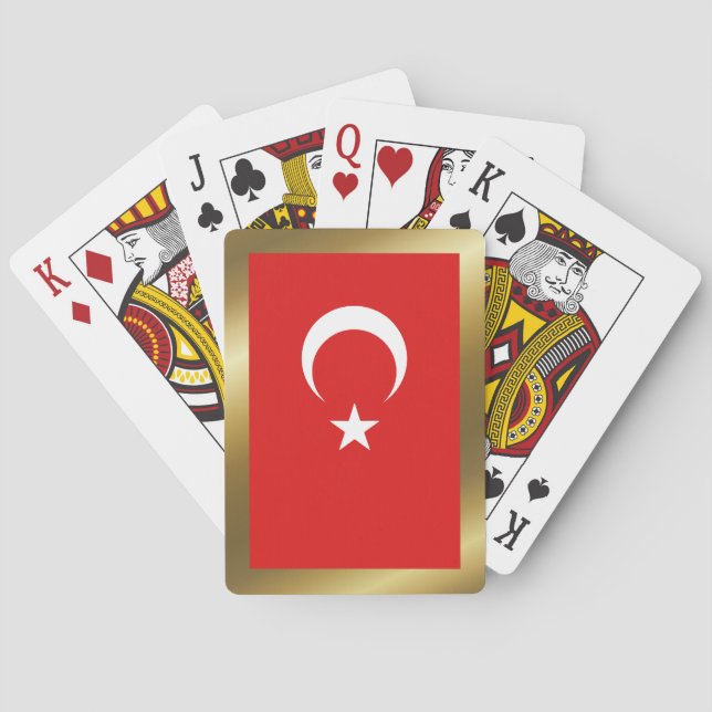 Türkische Flagge Spielkarten (Rückseite)