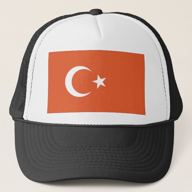 Türkische Flagge Truckerkappe (Vorderseite)