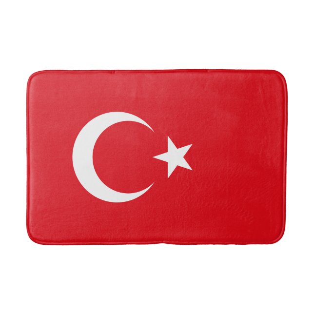 Türkische Flagge (Türkei) Badematte (Vorderseite)