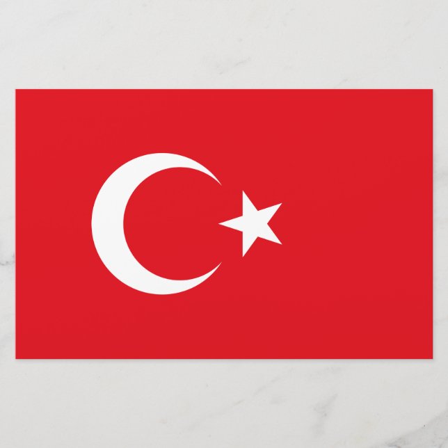 Türkische Flagge (Türkei) Briefpapier (Vorderseite)