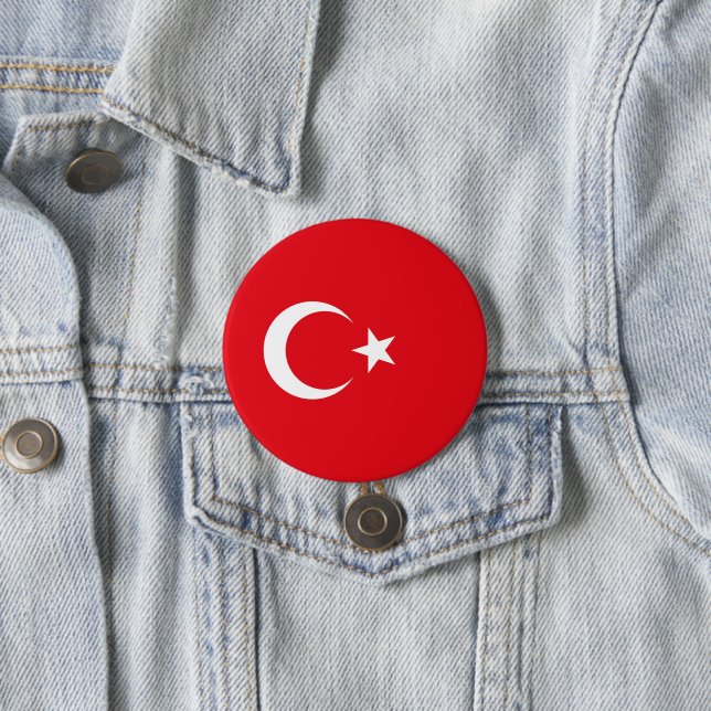 Türkische Flagge (Türkei) Button (Beispiel)
