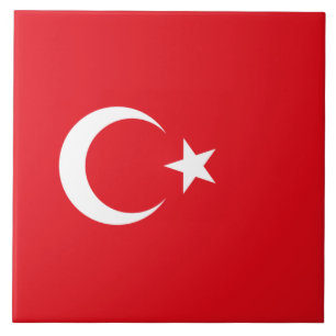 Türkische Flagge (Türkei) Fliese