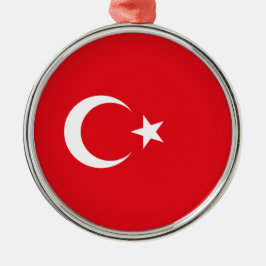 Türkische Flagge (Türkei) Keramik Ornament Aus Metall
