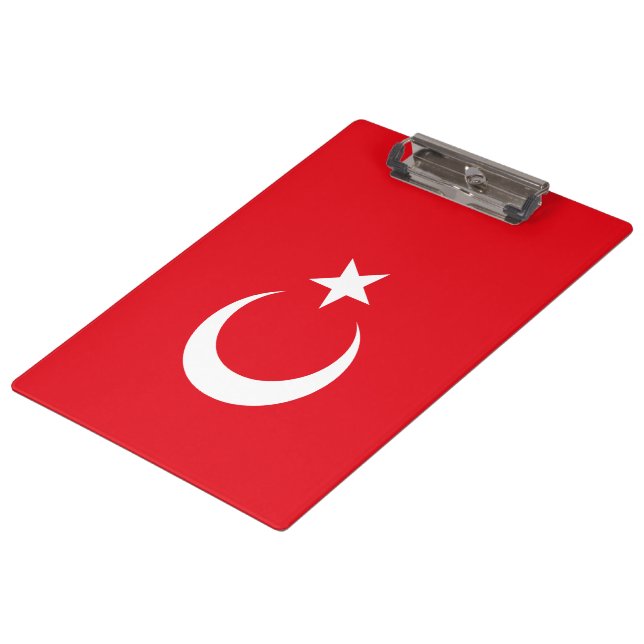 Türkische Flagge (Türkei) Klemmbrett (Schrägansicht)