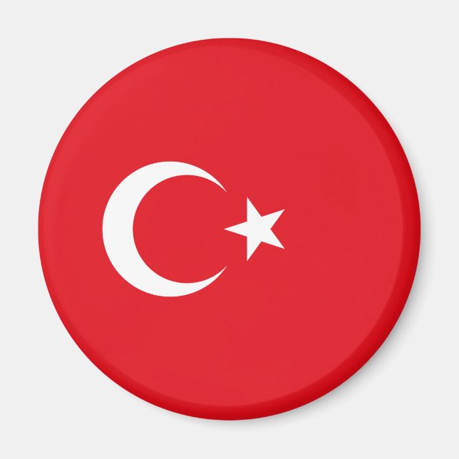 Türkische Flagge (Türkei) Magnet (Vorne)