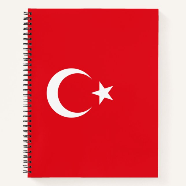 Türkische Flagge (Türkei) Notizbuch (Vorderseite)