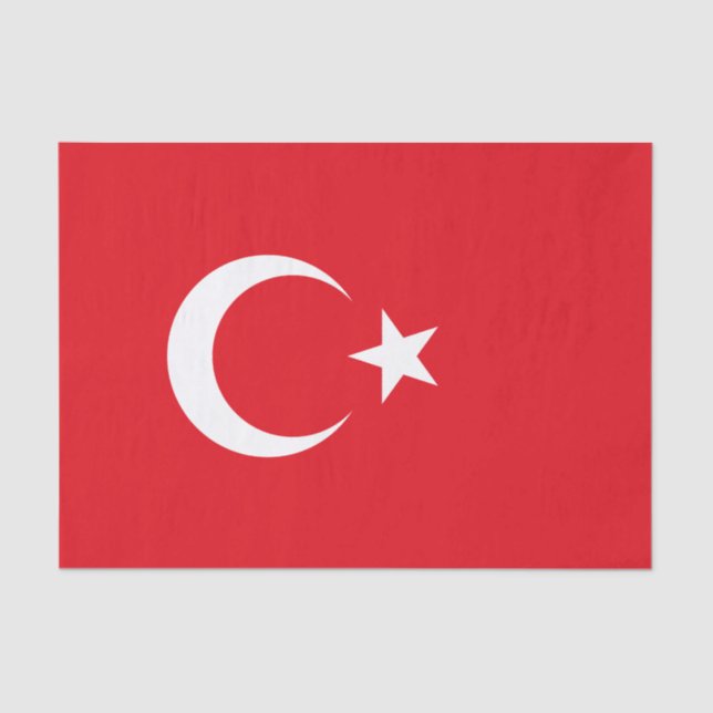 Türkische Flagge (Türkei) Seidenpapier (Vorderseite)