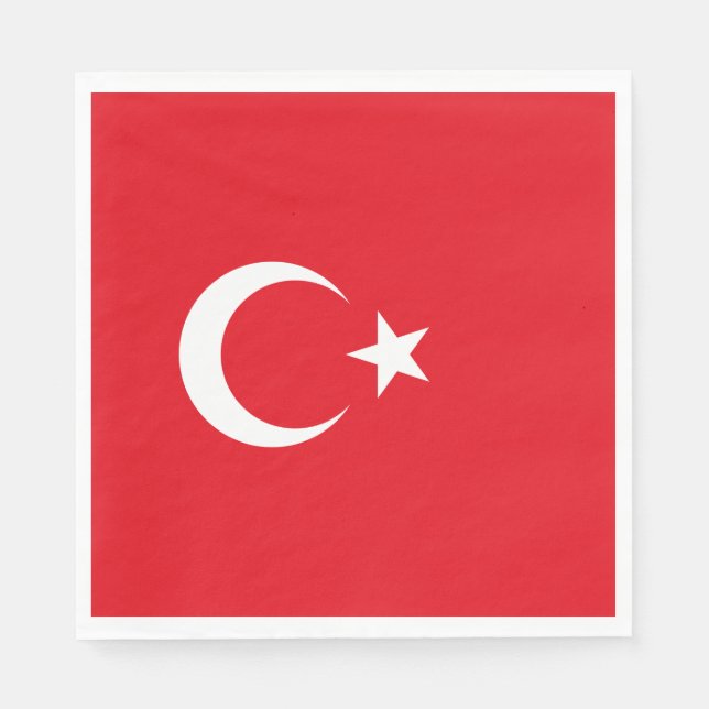 Türkische Flagge (Türkei) Serviette (Vorderseite)