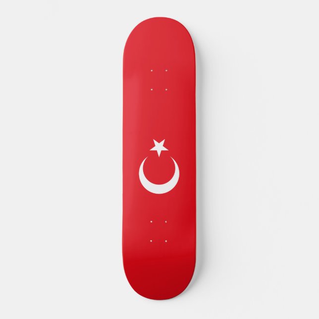Türkische Flagge (Türkei) Skateboard (Vorderseite)