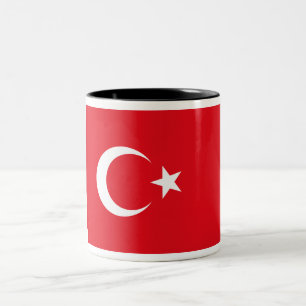 Türkische Flagge Zweifarbige Tasse