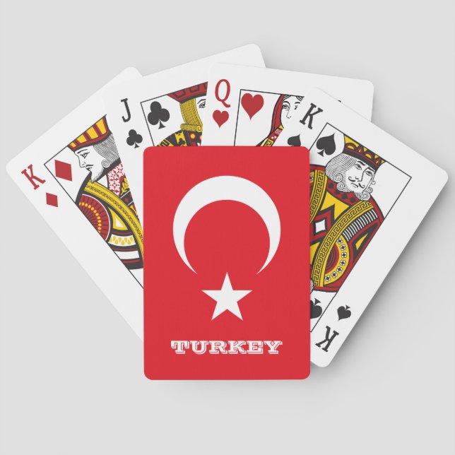 Türkische Flaggenspiele, Türkei Spielkarten (Rückseite)