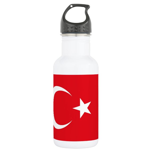 Türkische Flasche für die Freiheit der Flagge Trinkflasche (Vorderseite)