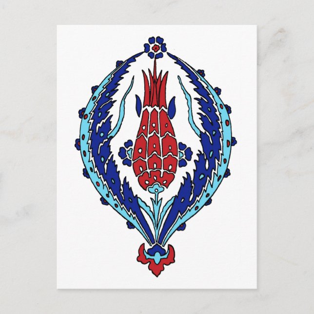 Türkische Fliese Postkarte (Vorderseite)