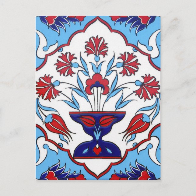 Türkische Fliese Postkarte (Vorderseite)