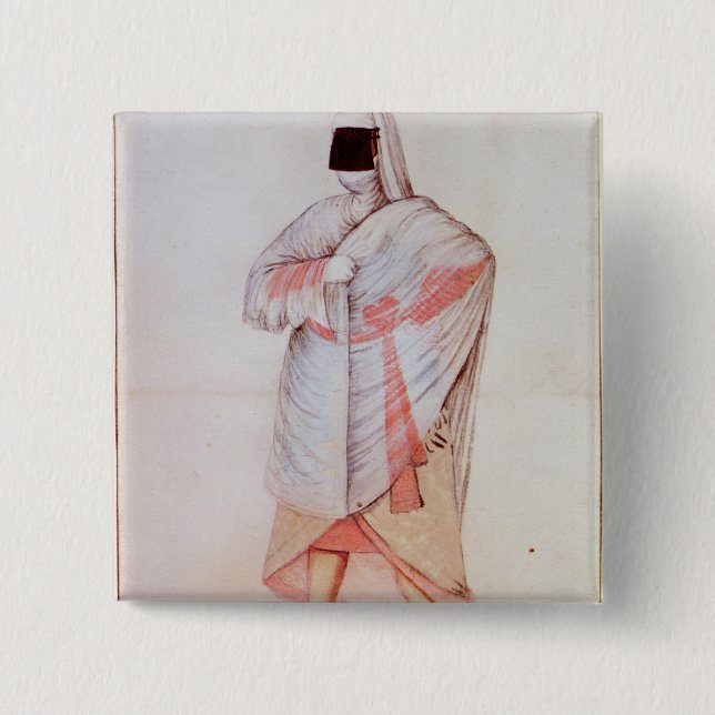 Türkische Frau Button (Vorderseite)