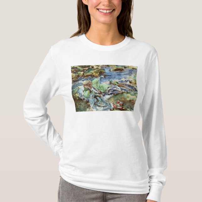 Türkische Frau durch einen Strom T-Shirt (Vorderseite)