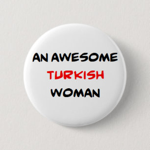 türkische Frau, großartig Button