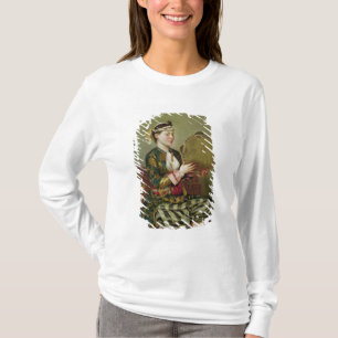 Türkische Frau mit einem Tambourine T-Shirt