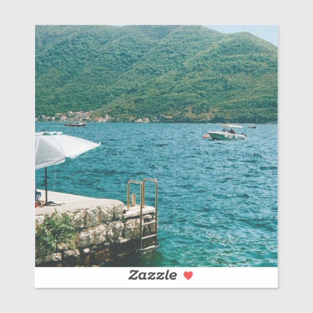 Türkische Gewässer von Perast - Montenegro Aufkleber (Blatt)