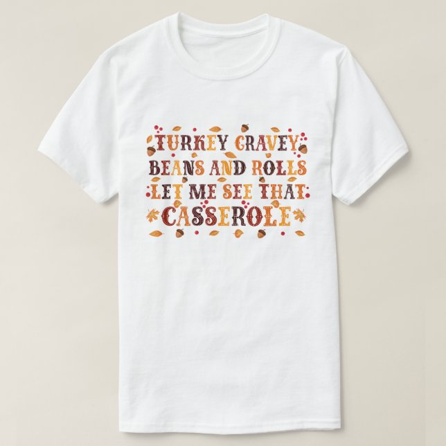 Türkische Gravy Boans and Rolls Funny Erntedank T-Shirt (Design vorne)