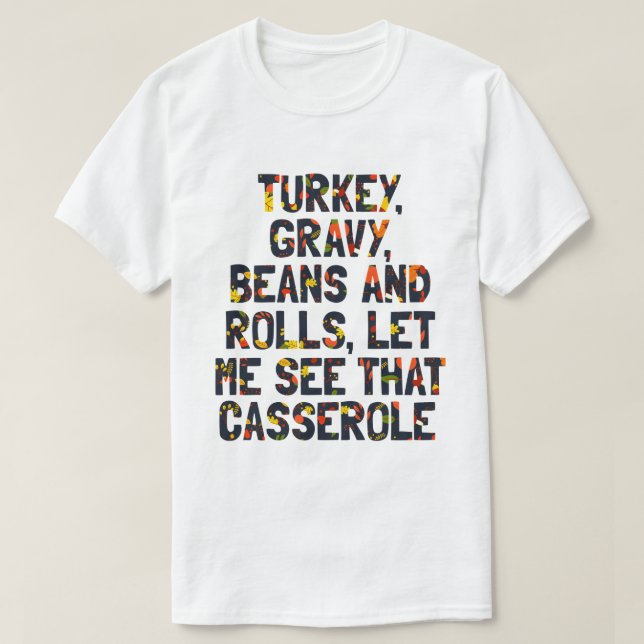 Türkische Gravy Boans and Rolls Funny Erntedank T-Shirt (Design vorne)