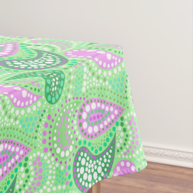 Türkische Gurken abstraktes Polka-Punktmuster Tischdecke (Beispiel)