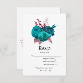 Türkische Hochzeit mit Burgund RSVP Karte