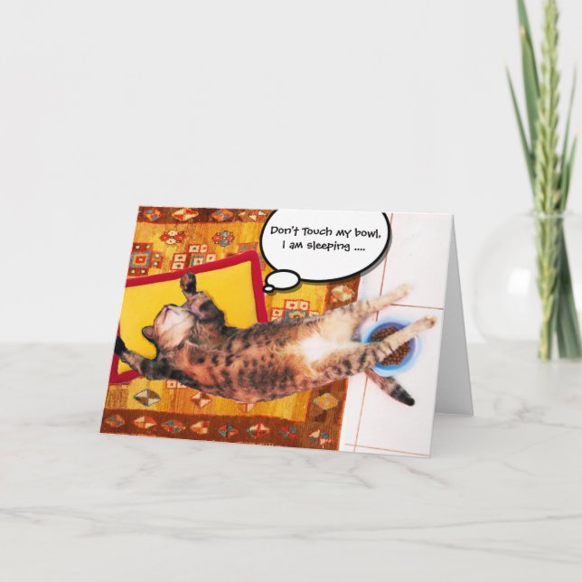 TÜRKISCHE KATZE AUF DEM ALTEN KARPET KARTE (Vorderseite)