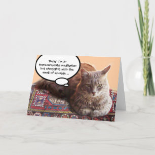 TÜRKISCHE KATZE IN ÜBERSCHREITENDER MEDITUNG KARTE